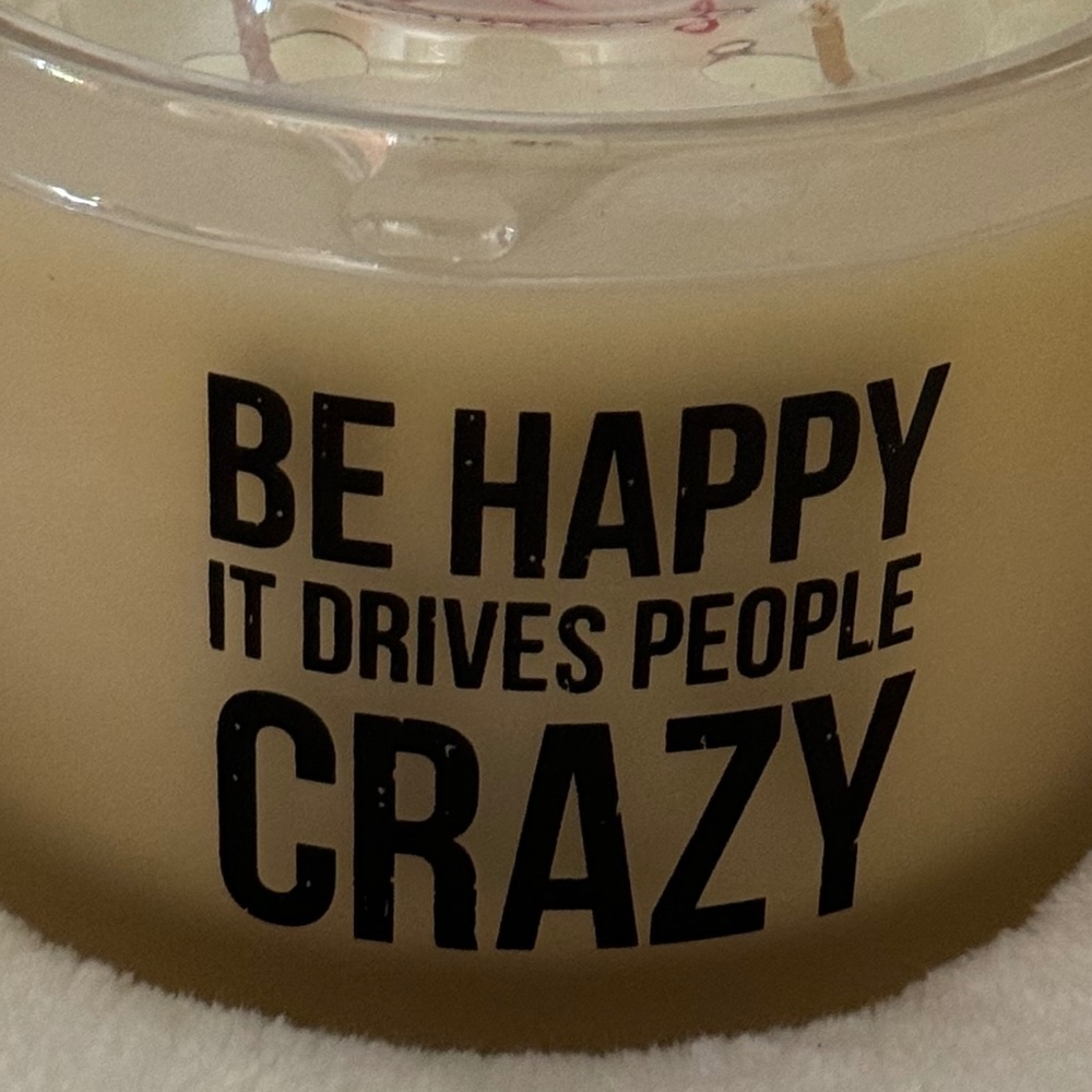 NWT Primitives By Kathy Jar Candle Be Happy Sea Salt & Sage 14 oz. 30 Hour Burn
